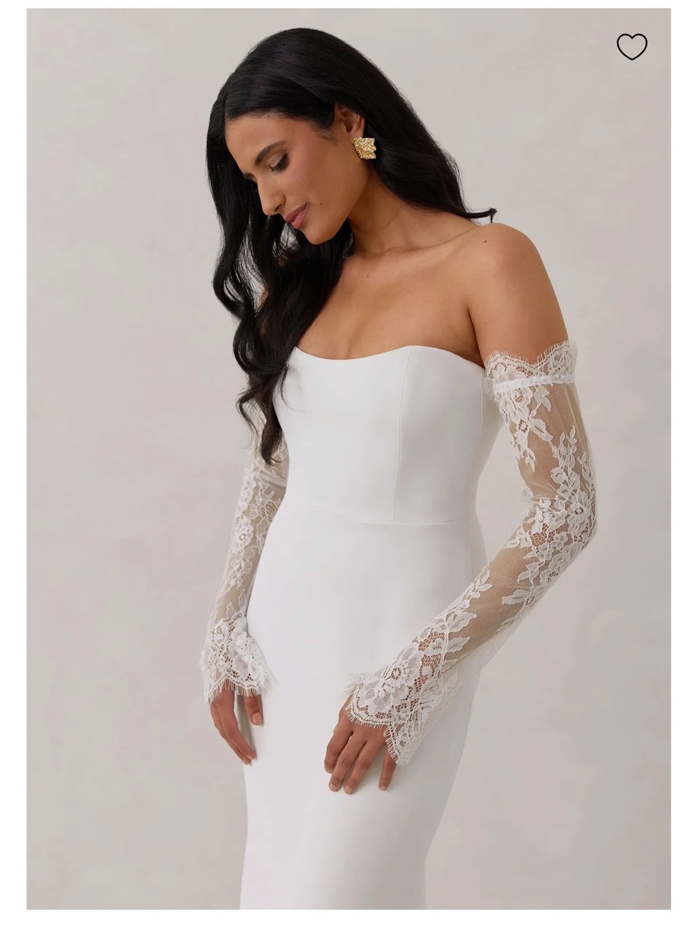 Park & Fifth White Lace Bridal Opera Gloves